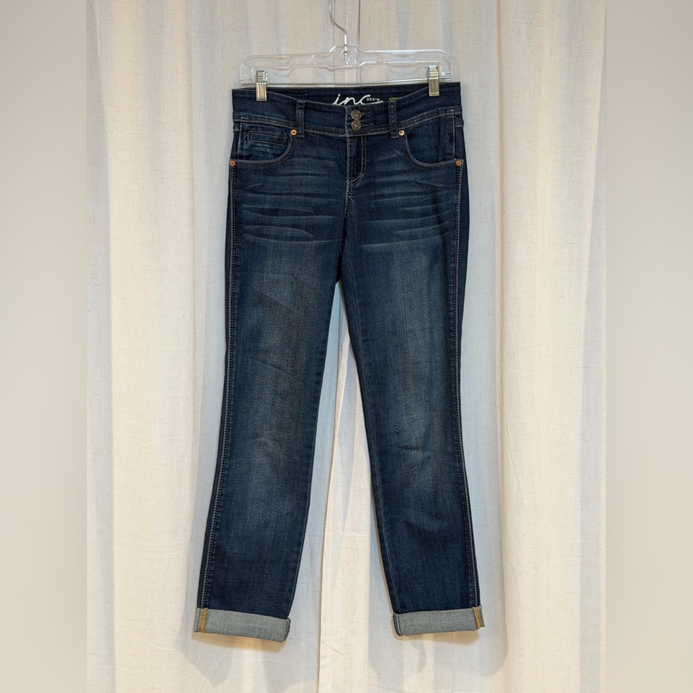 INC International Concepts Dark Indigo Skinny Jeans